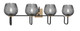 Toltec Lighting - 6224-MBNAB-4602 - Four Light Bath Bar - Sandia - Matte Black & New Age Brass