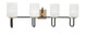 Toltec Lighting - 6224-MBNAB-541 - Four Light Bath Bar - Sandia - Matte Black & New Age Brass