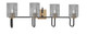 Toltec Lighting - 6224-MBNAB-542 - Four Light Bath Bar - Sandia - Matte Black & New Age Brass