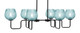 Toltec Lighting - 6236-MB-4605 - Six Light Bar - Sandia - Matte Black