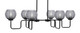 Toltec Lighting - 6236-MB-5112 - Six Light Bar - Sandia - Matte Black