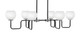 Toltec Lighting - 6236-MBGP-4101 - Six Light Bar - Sandia - Matte Black & Graphite