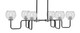 Toltec Lighting - 6236-MBGP-4102 - Six Light Bar - Sandia - Matte Black & Graphite