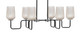 Toltec Lighting - 6236-MBGP-4253 - Six Light Bar - Sandia - Matte Black & Graphite