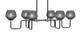Toltec Lighting - 6236-MBGP-4622 - Six Light Bar - Sandia - Matte Black & Graphite
