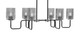 Toltec Lighting - 6236-MBGP-542 - Six Light Bar - Sandia - Matte Black & Graphite