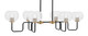 Toltec Lighting - 6236-MBNAB-202 - Six Light Bar - Sandia - Matte Black & New Age Brass