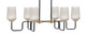Toltec Lighting - 6236-MBNAB-4253 - Six Light Bar - Sandia - Matte Black & New Age Brass