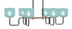 Toltec Lighting - 6236-MBNAB-4615 - Six Light Bar - Sandia - Matte Black & New Age Brass