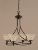 Toltec Lighting - 904-DG-751 - Four Light Chandelier - Capri - Dark Granite