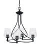 Toltec Lighting - 904-MB-210 - Four Light Chandelier - Capri - Matte Black