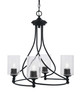Toltec Lighting - 904-MB-300 - Four Light Chandelier - Capri - Matte Black