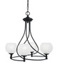 Toltec Lighting - 904-MB-4101 - Four Light Chandelier - Capri - Matte Black