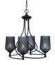Toltec Lighting - 904-MB-4252 - Four Light Chandelier - Capri - Matte Black