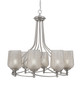 Toltec Lighting - 908-BN-4253 - Eight Light Chandelier - Capri - Brushed Nickel
