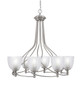 Toltec Lighting - 908-BN-500 - Eight Light Chandelier - Capri - Brushed Nickel
