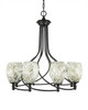 Toltec Lighting - 908-DG-5054 - Eight Light Chandelier - Capri - Dark Granite