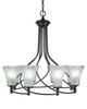 Toltec Lighting - 908-DG-721 - Eight Light Chandelier - Capri - Dark Granite