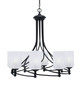 Toltec Lighting - 908-MB-3001 - Eight Light Chandelier - Capri - Matte Black