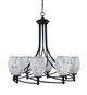 Toltec Lighting - 908-MB-4165 - Eight Light Chandelier - Capri - Matte Black