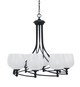 Toltec Lighting - 908-MB-4811 - Eight Light Chandelier - Capri - Matte Black