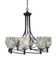 Toltec Lighting - 908-MB-5054 - Eight Light Chandelier - Capri - Matte Black