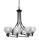 Toltec Lighting - 908-MB-5110 - Eight Light Chandelier - Capri - Matte Black