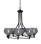 Toltec Lighting - 908-MB-5112 - Eight Light Chandelier - Capri - Matte Black