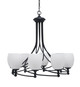 Toltec Lighting - 908-MB-615 - Eight Light Chandelier - Capri - Matte Black