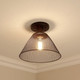 Carver One Light Semi-Flush Mount (0304-SF BLK)