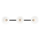 Carver Three Light Semi-Flush Mount (0305-3SF BLK-VMG)