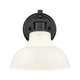 Carver One Light Wall Sconce (0305-BA1 BLK-VMG)