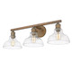 Carver Three Light Bath Vanity (0305-BA3 CP-CLR)