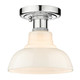 Carver One Light Flush Mount (0305-FM CH-VMG)