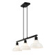 Carver Three Light Linear Pendant (0305-LP BLK-VMG)