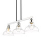 Carver Three Light Linear Pendant (0305-LP CH-CLR)