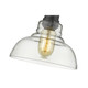 Carver One Light Mini Pendant (0305-S BLK-CLR)