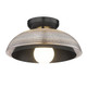 Crawford One Light Flush Mount (0309-FM BLK-RPG)