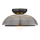 Crawford One Light Flush Mount (0309-FM BLK-RPG)