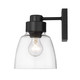 Remy One Light Wall Sconce (0314-1W BLK-CLR)