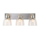 Golden - 0314-BA3 PW-CLR - Three Light Vanity - Remy - Pewter