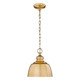 Golden - 0316-M1L MBG - One Light Mini Pendant - Holmes - Modern Brushed Gold