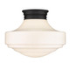 Ingalls One Light Semi-Flush Mount (0508-LSF BLK-VMG)