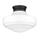 Ingalls One Light Semi-Flush Mount (0508-LSF BLK-VMG)