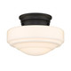 Golden - 0508-SF BLK-VMG - One Light Semi-Flush Mount - Ingalls - Matte Black