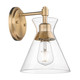 Malta One Light Wall Sconce (0511-1W BCB-CLR)