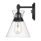 Malta One Light Wall Sconce (0511-1W BLK-CLR)
