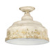 Golden - 0806-SF AI - Three Light Semi-Flush Mount - Keating - Antique Ivory