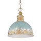 Alison One Light Pendant (0809-M VG-TEAL)
