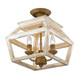 Golden - 0839-SF BC - Three Light Semi-Flush Mount - Haiden - Burnished Chestnut